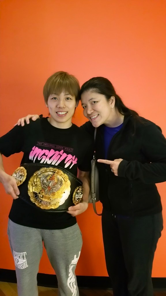 Anna with Ayaka Hamasaki, former Champion of Rizin & Invicta